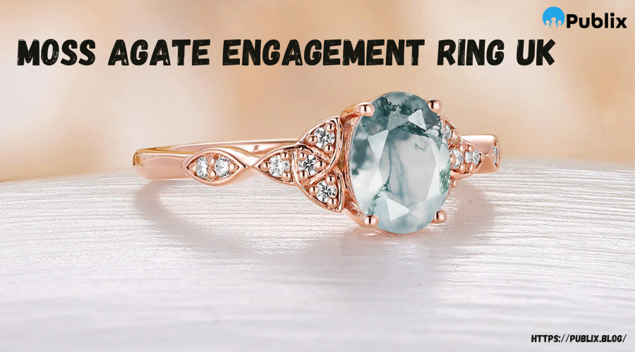 Moss Agate Engagement Ring Uk